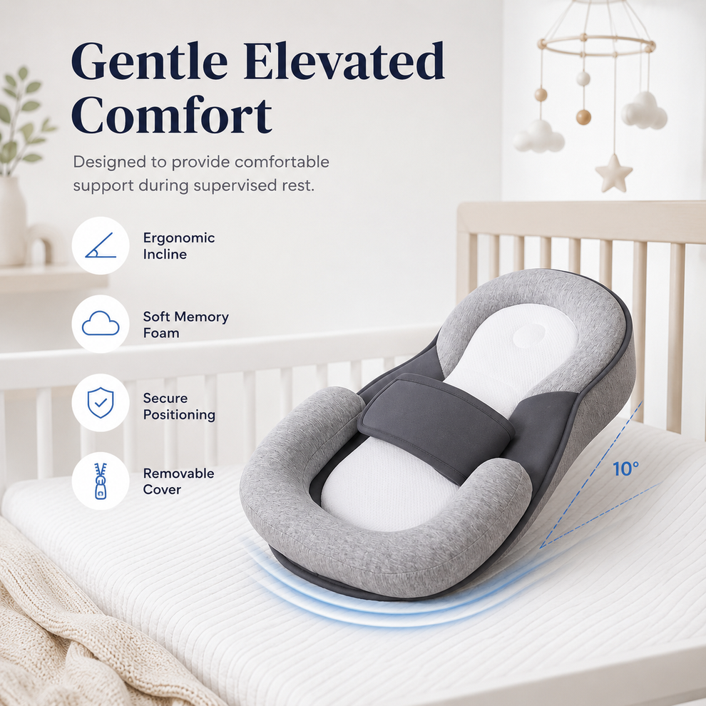 Baby Pillow//Anti-Reflux Flat Head Prevention