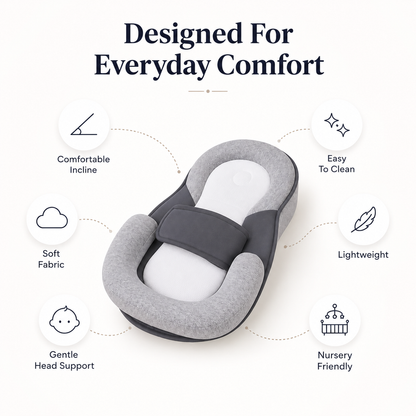 Baby Pillow//Anti-Reflux Flat Head Prevention