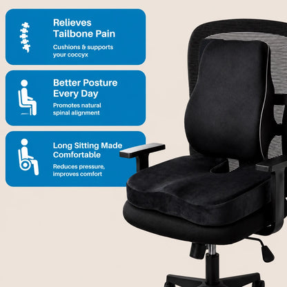 Finally Sit Pain-Free For Hours Without Tailbone Or Lower Back Pain: Sitting Comfort Combo