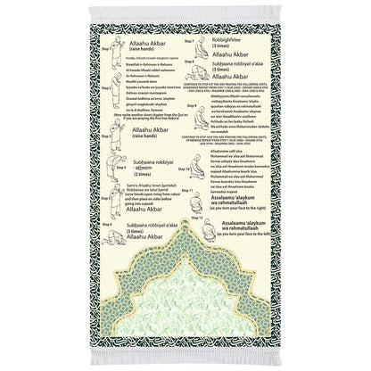 Step By Step - Visual Padded Prayer Mat for Learning Salah
